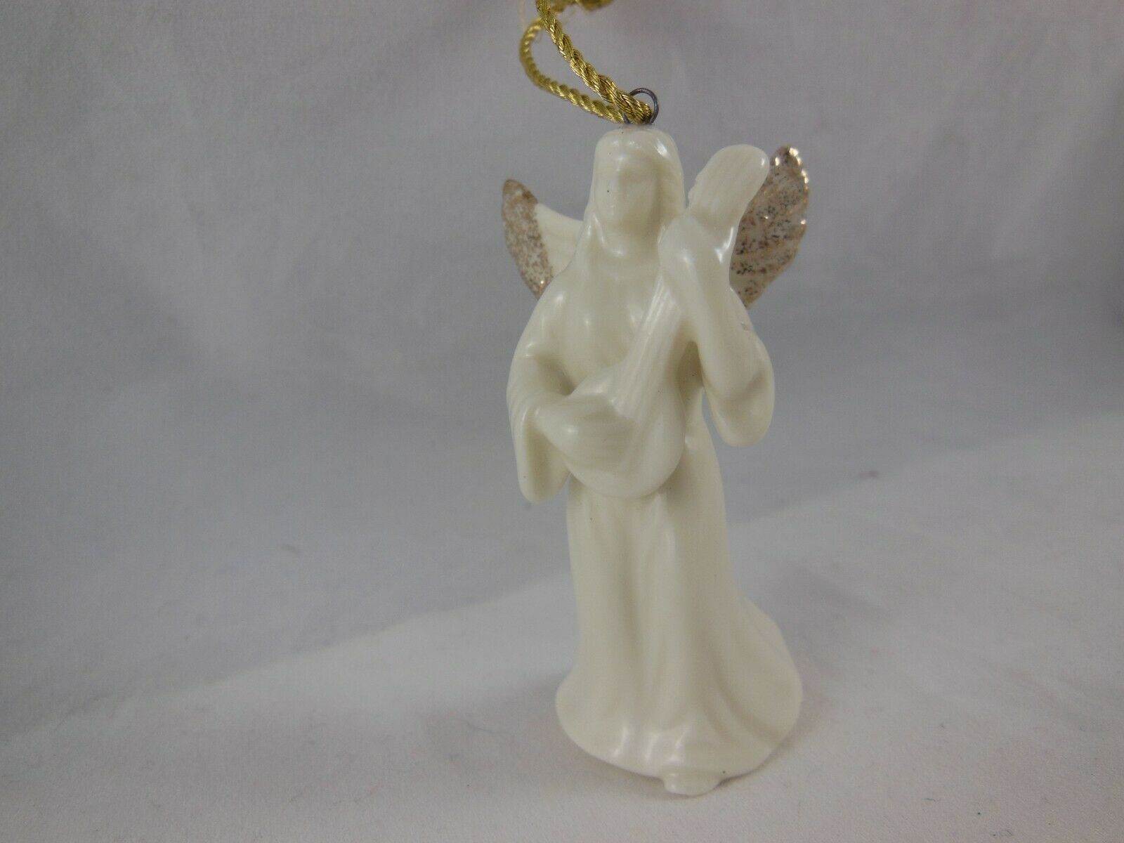 Primary image for Mikasa Porcelain Angel Christmas Ornament Playing musical Instrument 2.75"