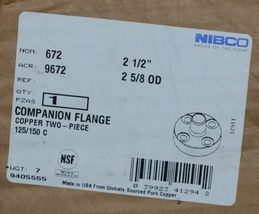 Nibco 9405555 Copper Two Piece Companion Steel Flange 2 1/2 Inch image 7