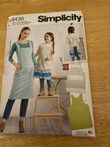 Sewing Pattern NEW uncut Simplicity S9436 Adults’ and Children’s Aprons - $10.73