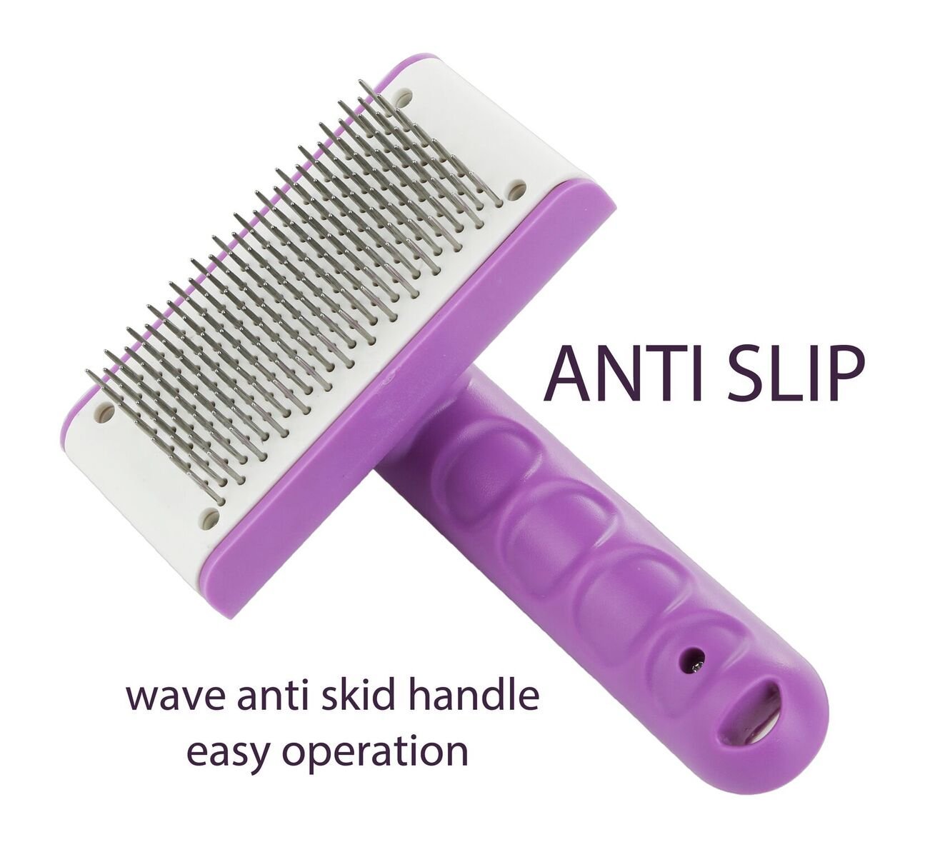 Poodle Pet Self Cleaning Slicker Dog Brush and Cat BrushEasy to Clean