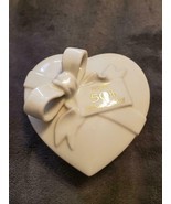 HAPPY 50TH ANNIVERSARY GENUINE PORCELAIN KEEPSAKE HEART SHAPED BOX - £33.01 GBP
