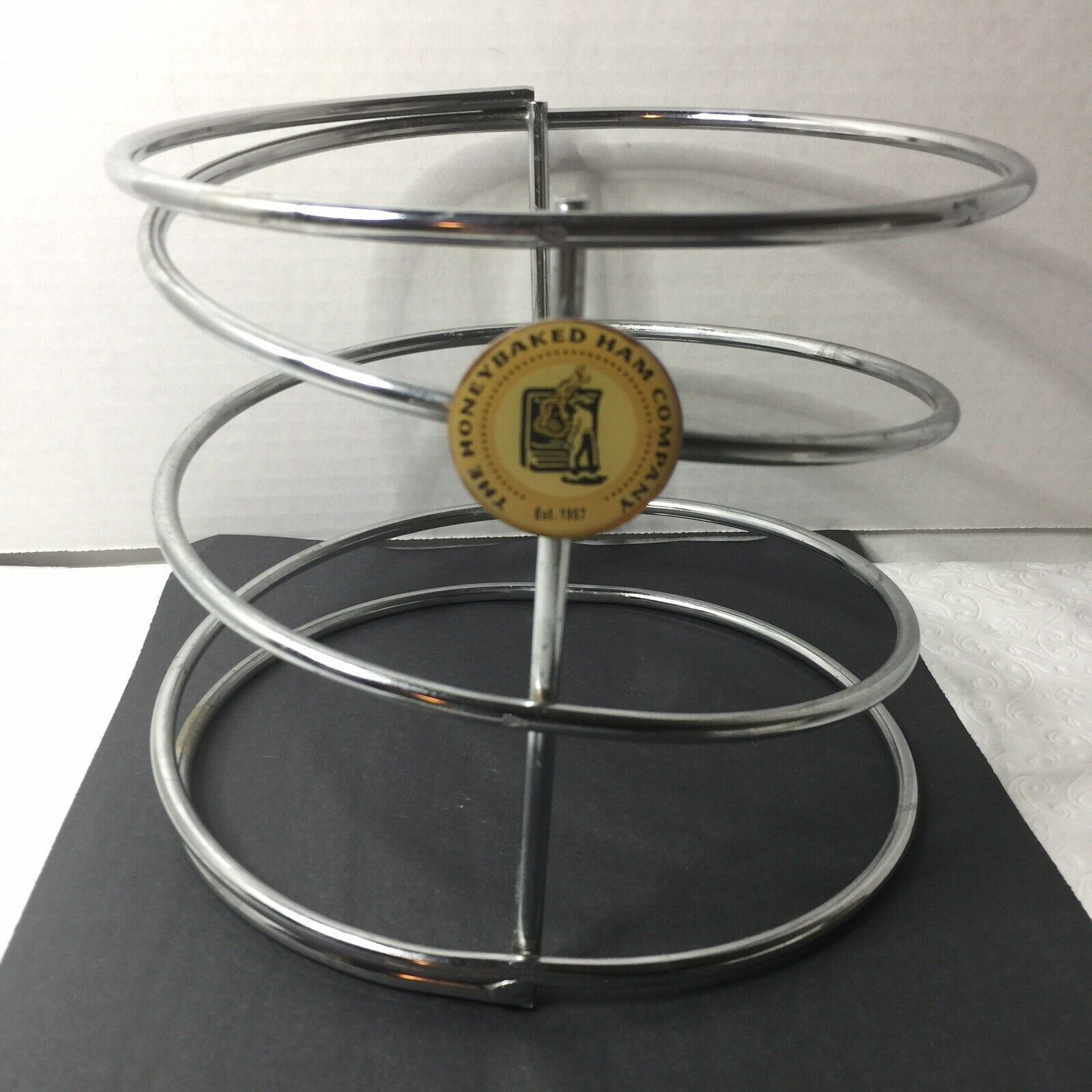 Honey Baked Ham Company Spiral Ham Rack Stand Larger Size 6”H X7”WX6.75W NICE Racks & Holders