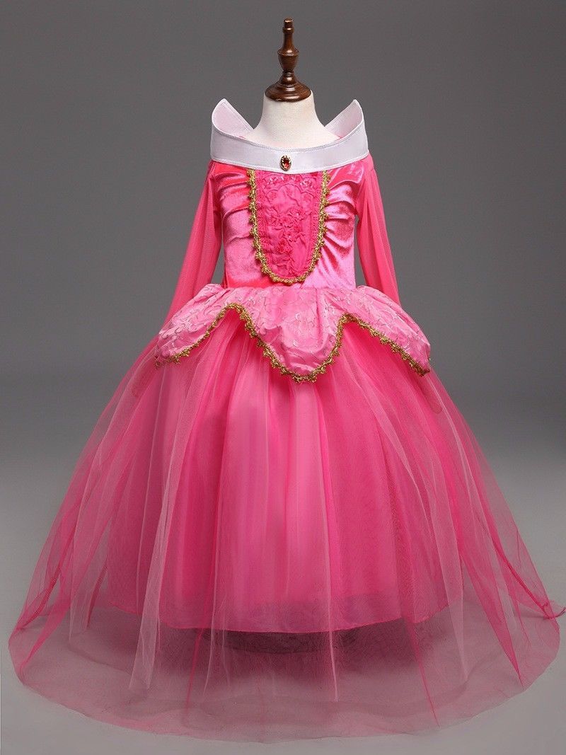 Sleeping Beauty Princess Aurora Party Dress  kids Costume Dress #2  for girls