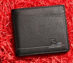 Genuine Leather Men's Short Wallet Multifunction Flip Out Card Holder Bank Cardh - $27.43