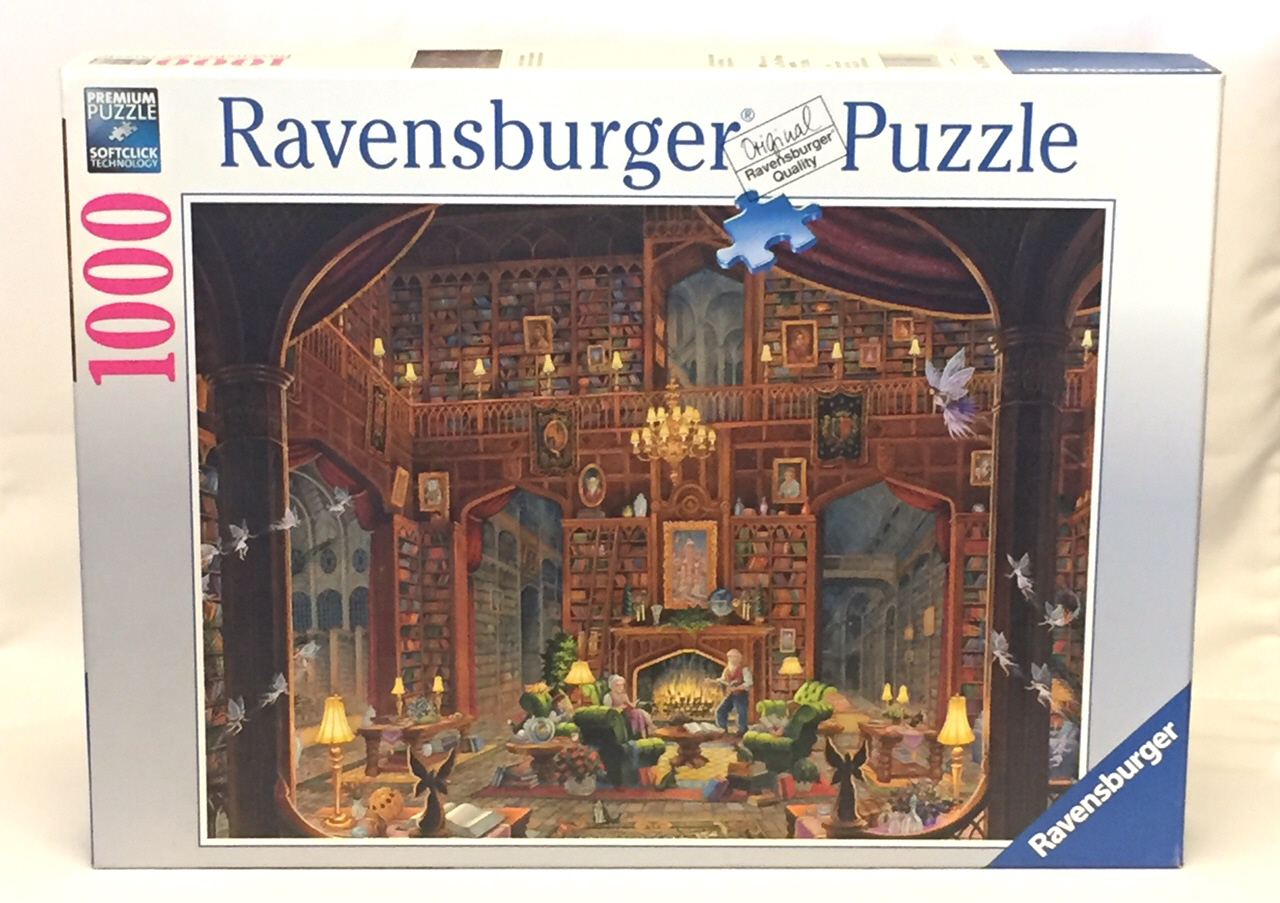 Ravensburger puzzle Sanctuary of Knowledge library scene ...