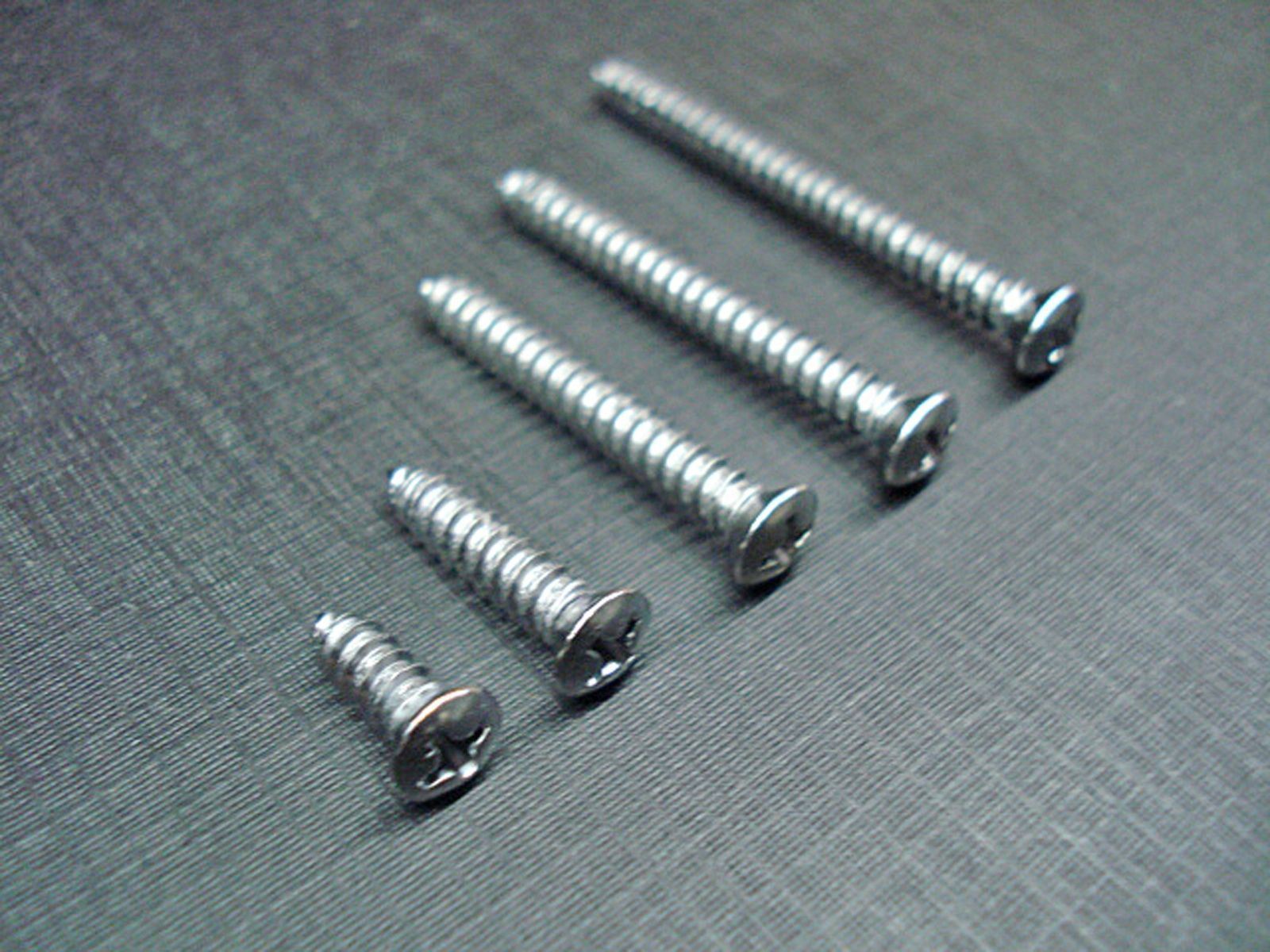 125 pcs #8 with #6 phillips oval head chrome automotive trim screws ...