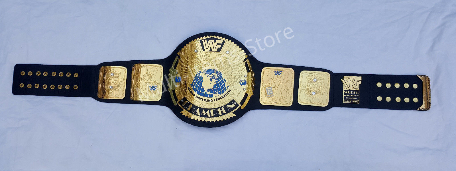 Our belts. WWF Heavyweight Championship. Attitude era Belt. WWF World Martial Arts Heavyweight Championship.