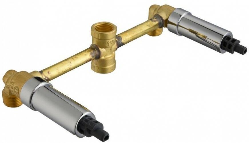 Shower Faucet 2Handle Brass Valve Body Washerless Cartridges (Valve