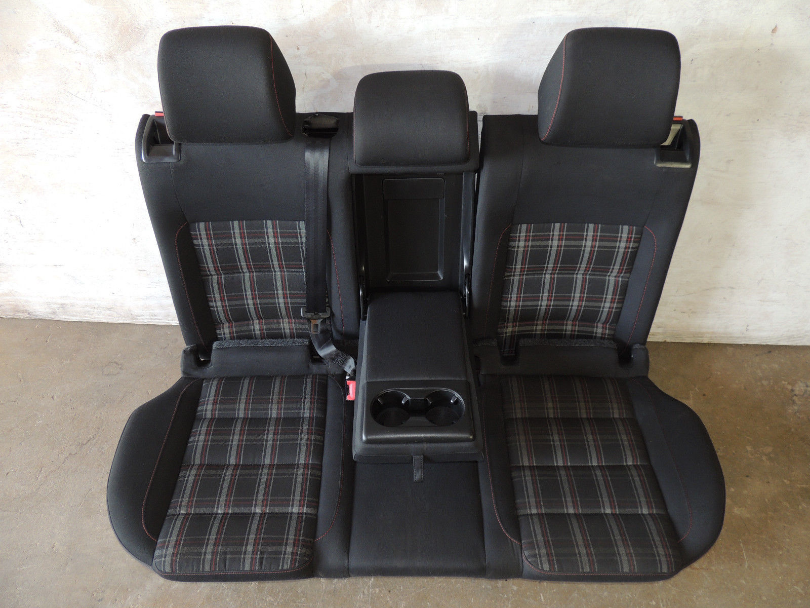 2012 Mk6 Vw Gti Plaid Cloth Bucket Bolster Seats Set Good 2 Door