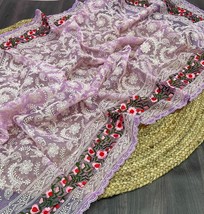 Indian Embroidery Work Bollywood Designer Saree Party, Wedding, Traditio... - $47.99