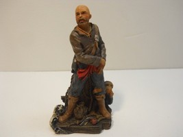 Pirate with Sword &amp; Monkey Figurine Statue Vintage #dscn1792 - $18.99