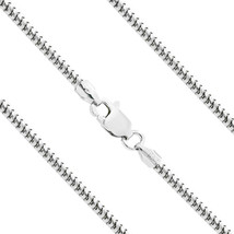 1.1mm Solid Italian 14K WG Covered 925 Silver Snake Link Italian Chain Necklace - $23.26
