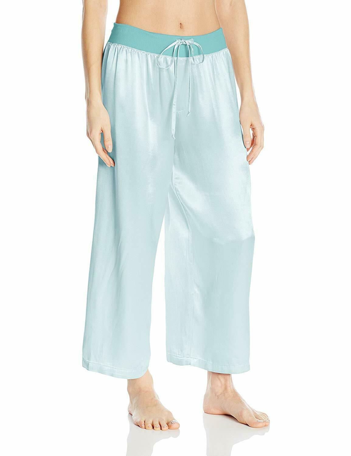 PJ Harlow AQUA Jolie Satin Capri Lounge Pants, US X-Large - Sleepwear ...