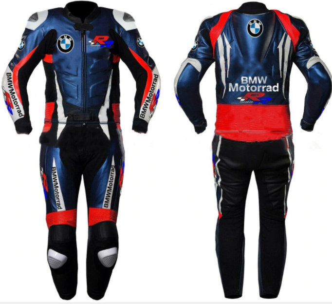 BMW MOTORCYCLE BLUE LEATHER RACING SUIT - Riding Suits