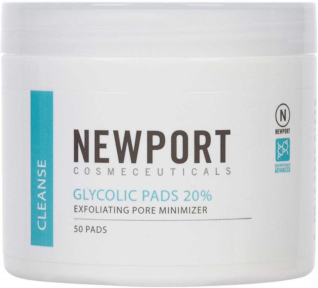 20% Glycolic Acid Pads and Exfoliating Face Cleansing Wipes for Targeted Adult