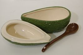 Salsa Red Pepper Guacamole Avocado Bowls Sets Spoons Ceramic image 5