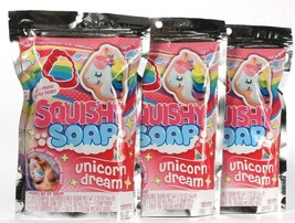 3 Bags Horizon Group USA Unicorn Dream Mix & Mold Squishy Soap Age 6 Years Up