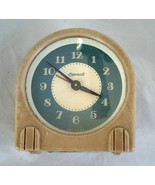 Ingersoll 1940&#39;s Beige Radiolite Bakelite Alarm Clock Art Deco Style - $34.99