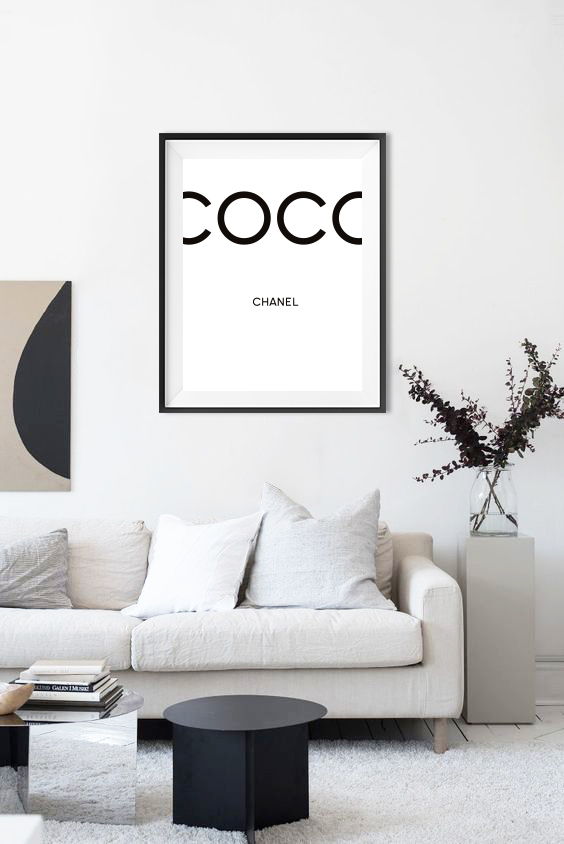 Coco Chanel Poster Minimal Fashion Mode Art And 50 Similar Items