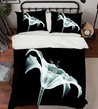 3D White Lily Flowers 16 Bed Pillowcases Quilt Duvet Single Queen King US Summer - $102.84+