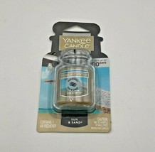 Yankee Candle Sun &amp; Sand Car Jar Ultimate Air Freshener Vent Clip Sticks... - $7.91