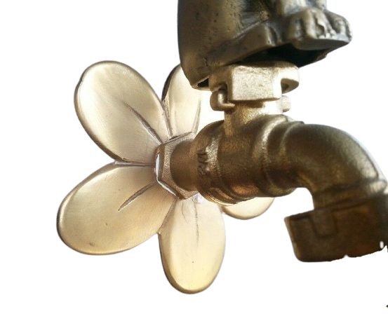 Brass Garden Tap Faucet Base Back Plate Grape Figurine Vintage Water Home Decor 