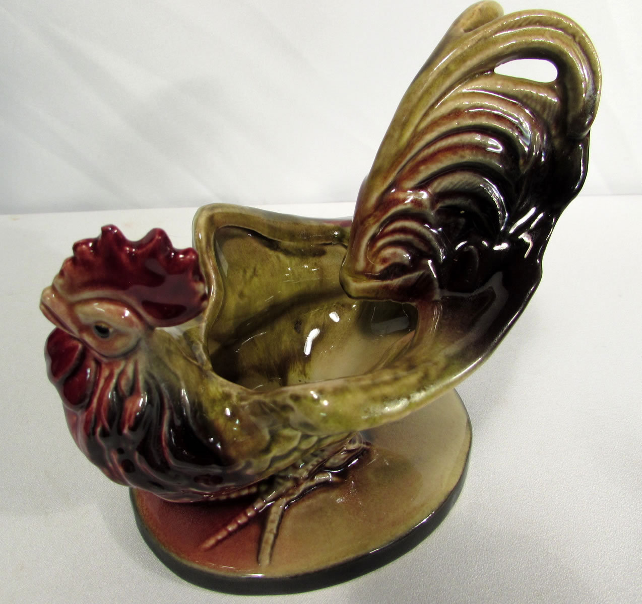 Vintage Hull USA 53 Chicken Rooster Pottery Planter EXC COND Hull