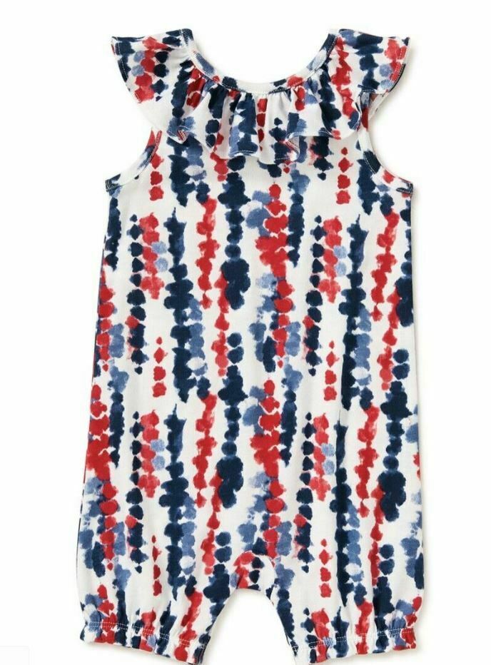 Way to Celebrate Baby Patriotic 4th of July Red White Blue Romper 18 Months 18M
