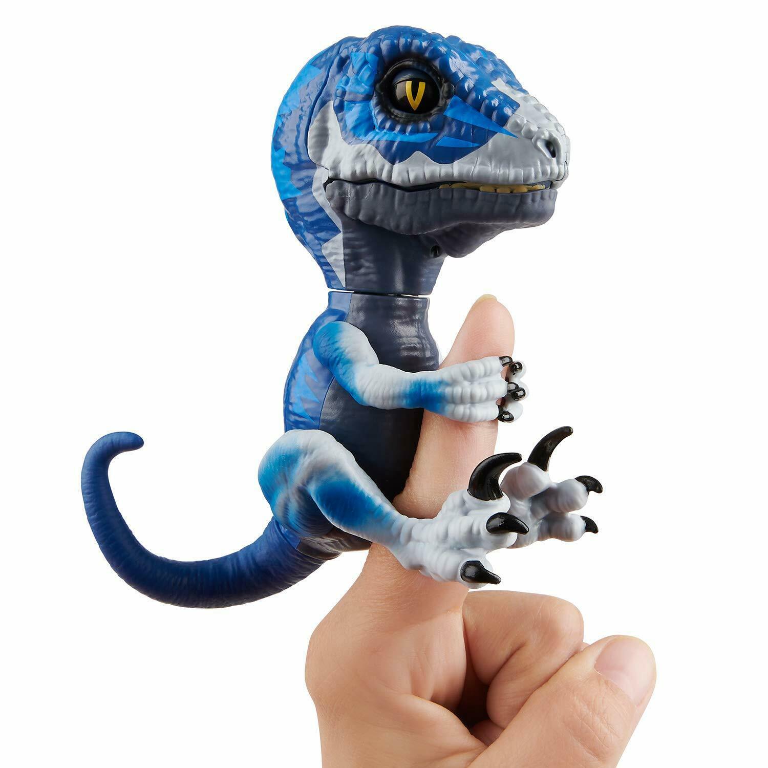 large blue raptor toy