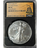 2022 American Silver Eagle $1 NGC MS70 FIRST DAY OF ISSUE - Don&#39;t Tread ... - $97.02