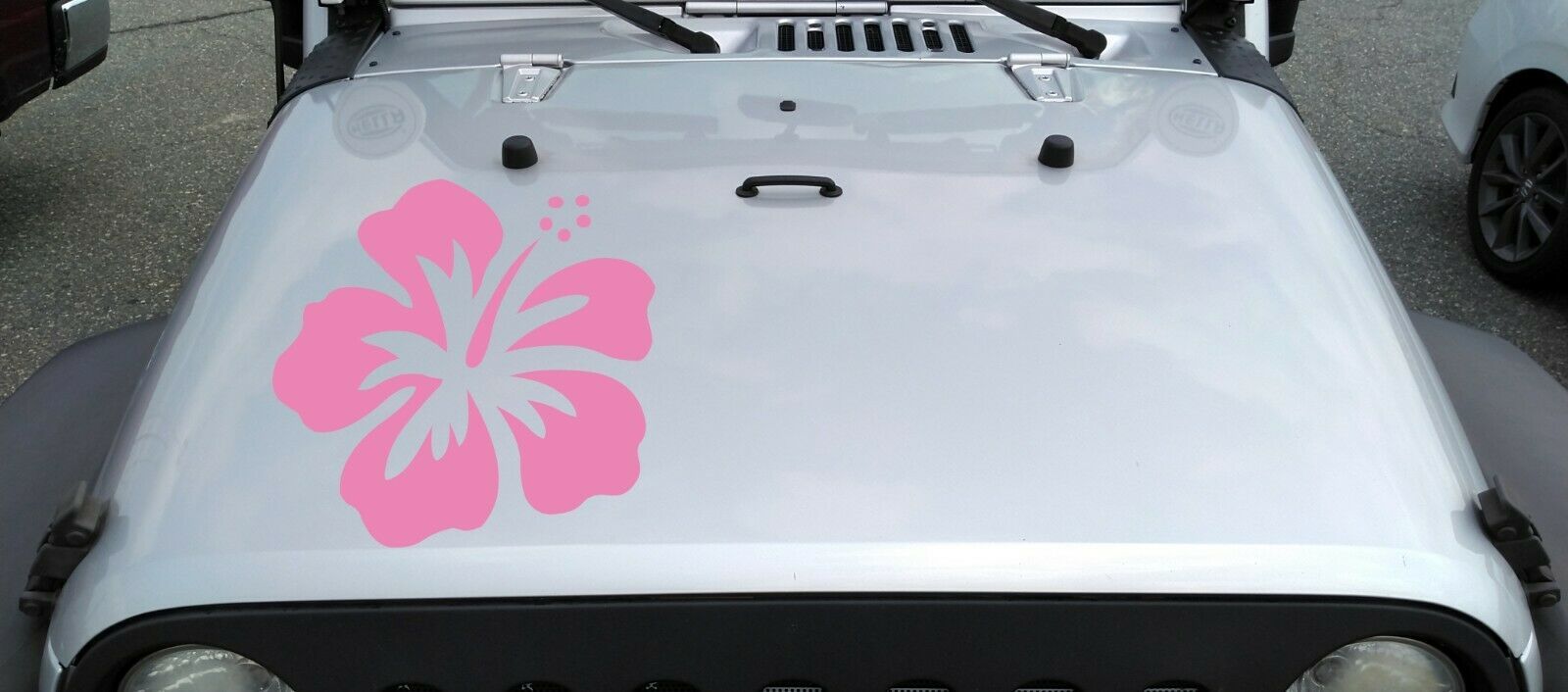 Hibiscus Flower Vinyl Hood Decal V5 - Hawaiian Truck 4x4 Tropical Plant  Die Cut