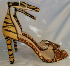 Vince Camuto Lauralie Calf Hair Leo Tiger Print Strappy High Heel Sandals 7M NEW - $29.70