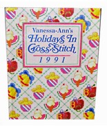 Vanessa Ann&#39;s Holiday in Cross Stitch 1991 Hardcover Book  - $5.00