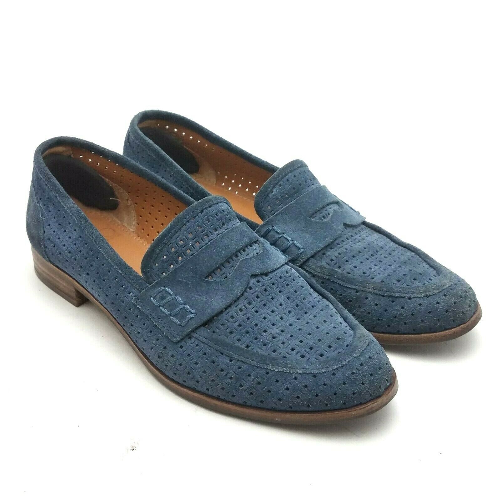 franco sarto navy blue loafers