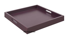 NauticalMart Wooden Tray, Wooden Ottoman Tray, Ottoman Palm Beach Serving Tray, 