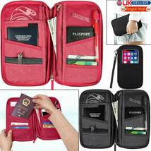 Travel Wallet Passport Holder RFID Organiser Pouch for Cards Documents I... - £5.45 GBP