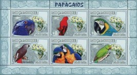Parrots Stamp Birds Serudaptus Xenopsitta Psittacopes S/S MNH #3023-3028 - $15.15