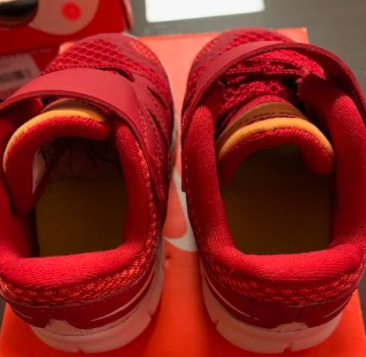 red white and yellow shoes