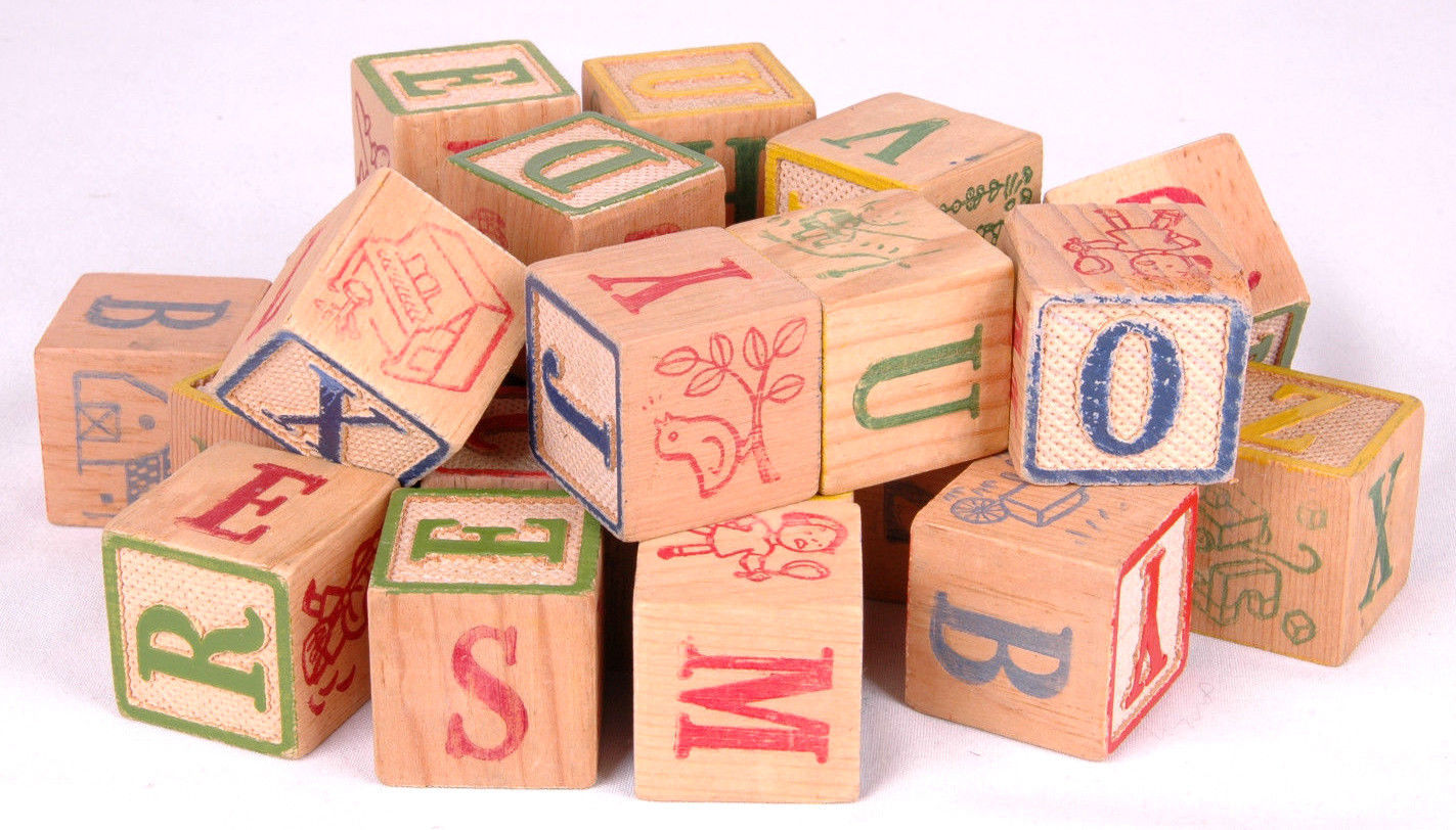vintage abc blocks