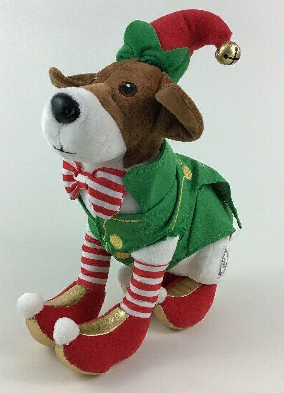 Disney Santa Buddies Eddy Elf Christmas Puppy Dog 12" Plush Stuffed Toy