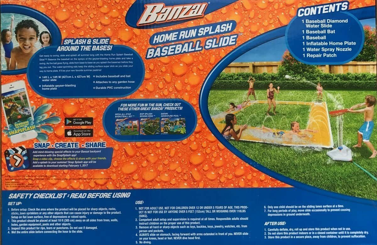 banzai homerun splash baseball slide