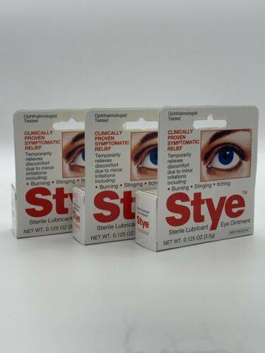 3 Stye Sterile Lubricant Eye Ointment New & Sealed Exp 08/2021 Free ...