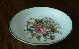 Vintage Royal Worcester floral design fine bone china pin dish butter pat - $8.71