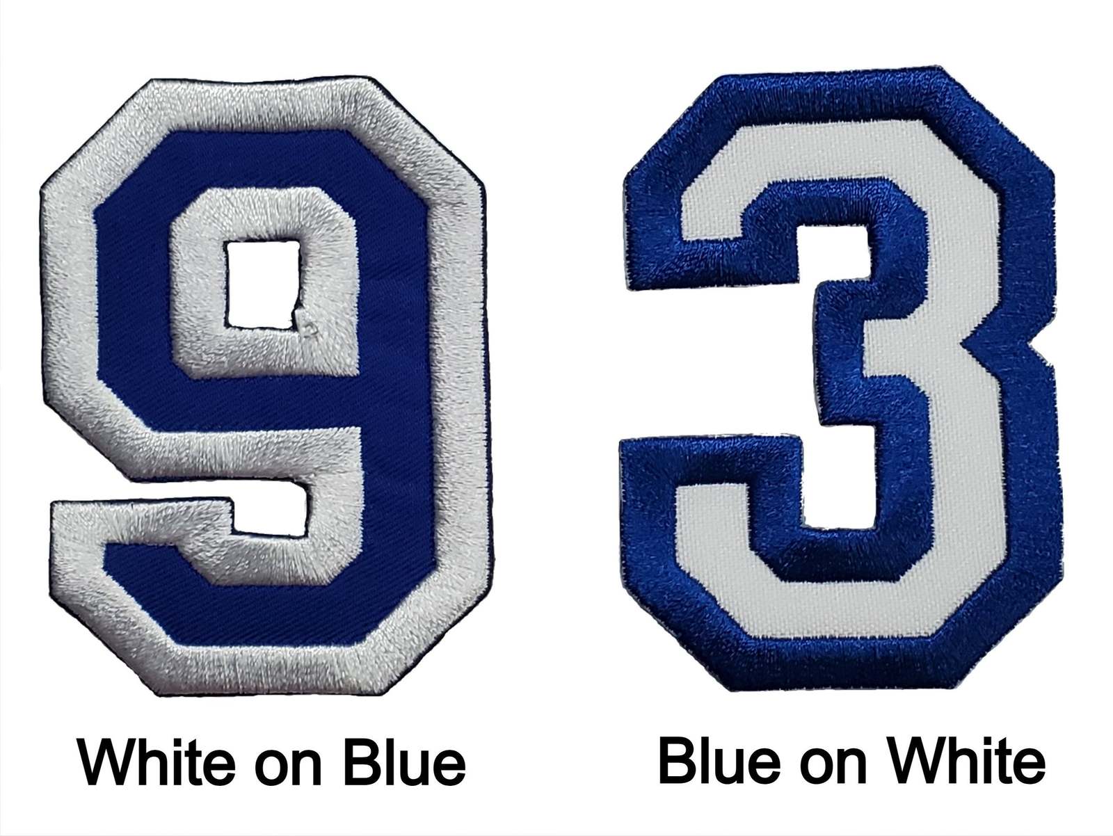 Numbers College Varsity Letterman Embroidered Iron On Patch 3" Varsity