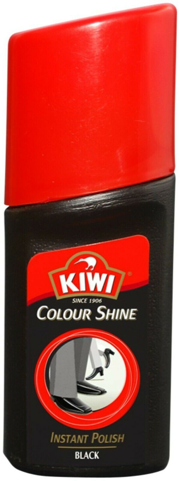 KIWI Liquid Shoe Polish Classic Black 40ml 5PCS