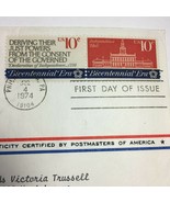 Vintag Stamp July 4, 1974 First Day Of Issue Bicentennial Era Philadelph... - $8.55