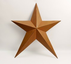 Rustic Metal Star 29 Inches Distressed Brown Made in India - $11.29