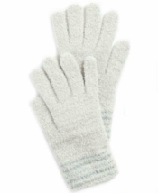 Charter Club Striped-Cuff Chenille Gloves, Grey,OS - $15.74