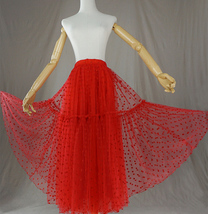 Women ROYAL BLUE Tutu Skirt A-line Puffy Tutu Skirt Royal Blue Dot Party Tutus image 12