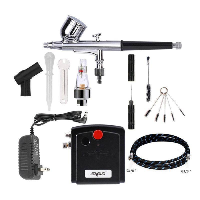 Airbrush Kit with Portable Mini Air Brush Compressor Feed Systems